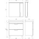 Тумба с раковиной белый 80,5 см ASB-Mebel Миранда