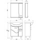 Комплект мебели белый ясень 66 см ASB-Mebel Альфа
