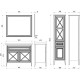 Комплект мебели бежевый матовый 101 см ASB-Woodline Монте