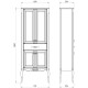 Пенал напольный белый серебряная патина ASB-Woodline Модерн 4607947231625