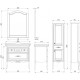 Тумба с раковиной белый серебряная патина 86 см ASB-Woodline Модерн