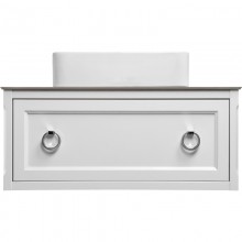 Тумба с раковиной белый матовый 100 см ASB-Woodline Рома