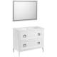 Комплект мебели белый матовый 107,5 см ASB-Woodline Рома