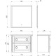 Тумба с раковиной белый матовый 77,6 см ASB-Woodline Рома 4607947232097 + 27654