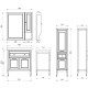 Зеркало 56,6x85 см серый ASB-Woodline Гранда 4607947230598