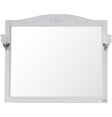 Зеркало 103,4x90,1 см белый серебряная патина ASB-Woodline Салерно 4627072675873