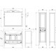 Зеркало 103,4x90,1 см белый серебряная патина ASB-Woodline Салерно 4627072675873