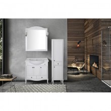 Комплект мебели белый серебряная патина 81 см ASB-Woodline Салерно