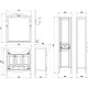 Комплект мебели белый серебряная патина 81 см ASB-Woodline Салерно