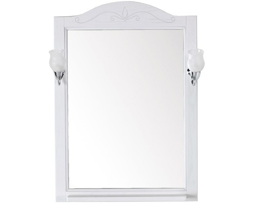 Зеркало 64x90,1 см белый серебряная патина ASB-Woodline Салерно 4627072675835