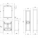 Тумба с раковиной белый серебряная патина 66 см ASB-Woodline Салерно