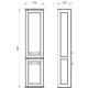 Пенал подвесной белый серебряная патина R ASB-Woodline Венеция 4607947232417