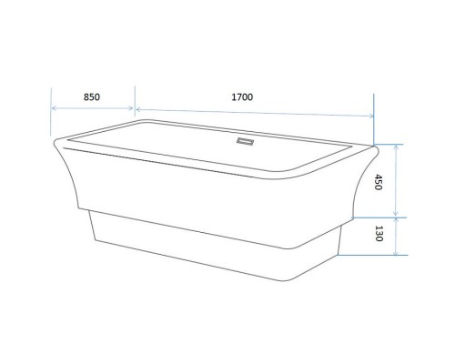 Акриловая ванна 170x85 см Abber AB9221