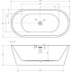 Акриловая ванна 150x80 см Abber AB9203-1.5