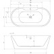 Акриловая ванна 150x70 см Abber AB9299-1.5