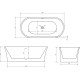 Акриловая ванна 160x80 см Abber AB9201-1.6