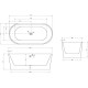 Акриловая ванна 170x80 см Abber AB9209