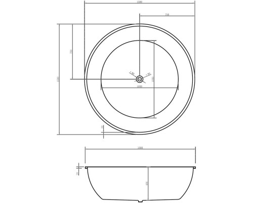 Акриловая ванна 150x150 см Abber AB9279