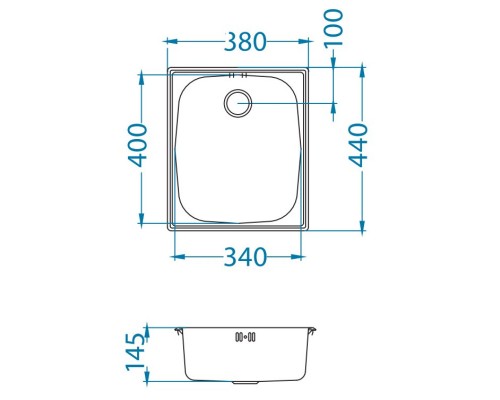 Кухонная мойка Alveus Basic 10 NAT полированная сталь 1008694