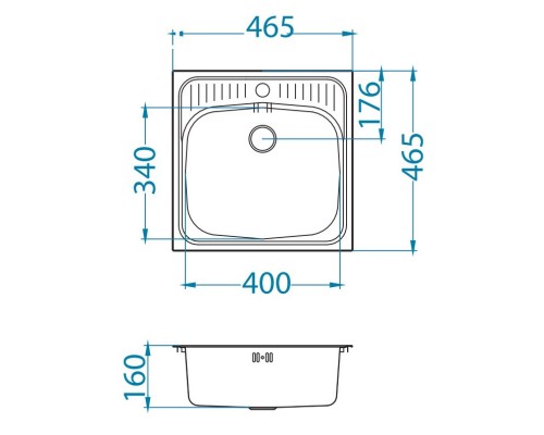 Кухонная мойка Alveus Basic 130 NAT полированная сталь 1008825