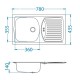 Кухонная мойка Alveus Basic 150 LEI декоративная сталь 1138029