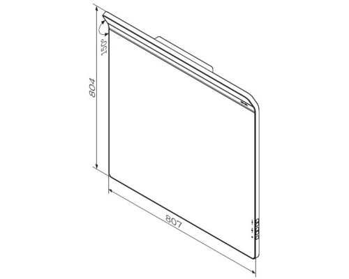 Зеркало 80,7x80,4 см Am.Pm Inspire 2.0 M50AMOX0801SA