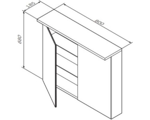 Зеркальный шкаф 80x68 см белый глянец Am.Pm Spirit V2.0 M70AMCX0801WG