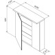 Зеркальный шкаф 60x68 см белый глянец Am.Pm Spirit M70MCX0601WG