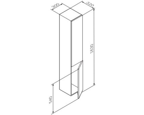 Пенал подвесной белый глянец R Am.Pm Gem M90CHR0306WG