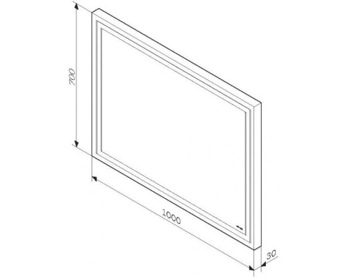 Зеркало 100x70 см AM.PM Gem M91AMOX1001WG