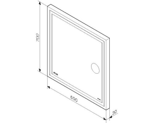 Зеркало 65x70 см AM.PM Gem M91AMOX0653WG