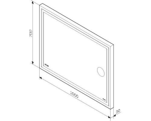 Зеркало 100x70 см Am.Pm Gem M91AMOX1003WG