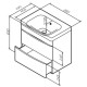 Комплект мебели белый глянец 65 см Am.Pm Like M80FHX0652WG + M80WCC0652WG + M80MPR0651WG