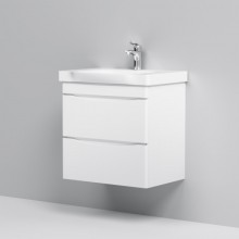 Тумба с раковиной белый глянец 65 см Am.Pm Like M80FHX0652WG + M80WCC0652WG