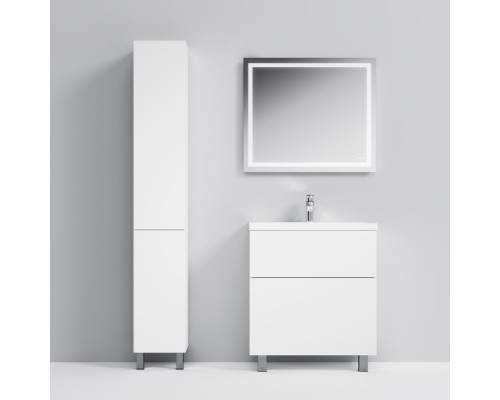 Комплект мебели белый глянец 80 см Am.Pm Gem M90FSX07522WG32 + M90WCC0752WG + M91AMOX0801WG