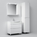 Комплект мебели белый глянец 80 см Am.Pm Like M80FSX0802WG + M80WCC0802WG + M80MPR0801WG