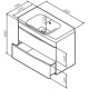 Комплект мебели белый глянец 80 см Am.Pm Like M80FHX0802WG + M80WCC0802WG + M80MPL0801WG