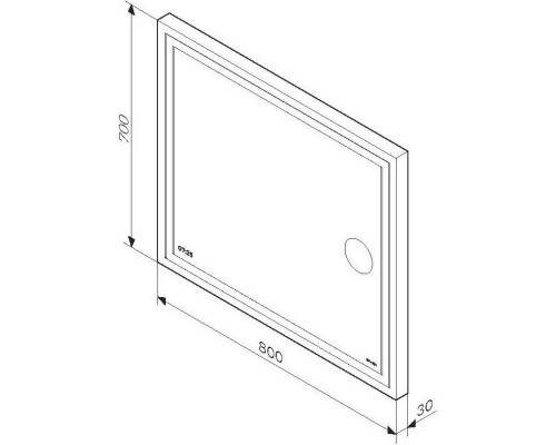 Зеркало 80x70 см Am.Pm Gem M91AMOX0803WG