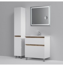 Комплект мебели белый глянец 80 см Am.Pm X-Joy M85AFSX0802WG + M85AWCC0802WG + M91AMOX0803WG