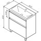 Тумба с раковиной белый глянец 80 см Am.Pm X-Joy M85AFSX0802WG + M85AWCC0802WG