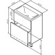 Тумба с раковиной графит матовый 61 см Am.Pm Gem M90FSX06022GM32 + M90WCC0602WG