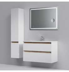 Комплект мебели белый глянец 100 см Am.Pm X-Joy M85AFHX1002WG + M85AWCC1002WG + M91AMOX1003WG