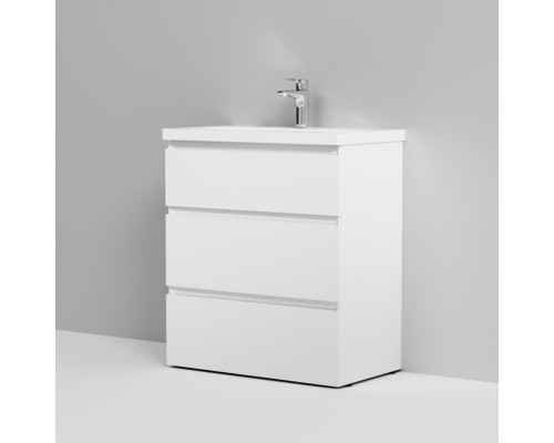 Комплект мебели белый глянец 80 см Am.Pm Gem M91FSX0752WG + M90WCC0752WG + M91AMOX0801WG
