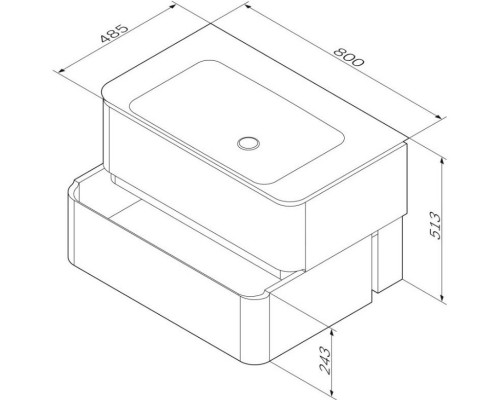 Комплект мебели белый глянец 80 см Am.Pm Sensation M30FHX0802WG + M30WPC0801WG + M30MCR0801WG