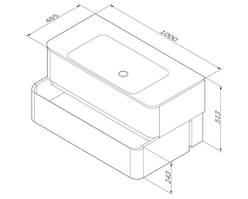 Комплект мебели белый глянец 100 см Am.Pm Sensation M30FHX1002WG + M30WPC1001WG + M30MCX1001WG