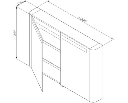 Комплект мебели орех 100 см Am.Pm Sensation M30FHX1002NF + M30WPC1001WG + M30MCX1001NF