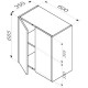 Шкаф двустворчатый 60x68,5 см темное дерево Am.Pm Func M8FCH0602OF