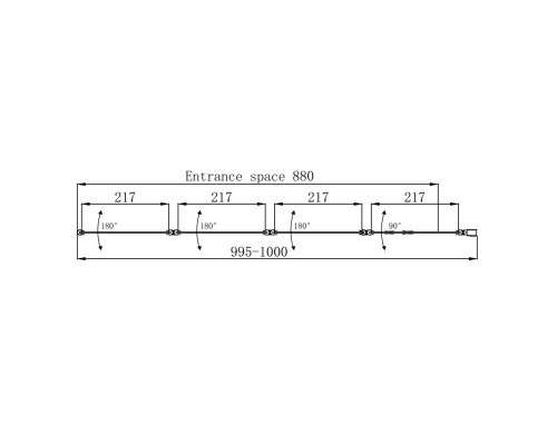 Шторка для ванны 100 см Ambassador Bath Screens 16041111R прозрачное