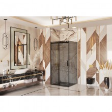 Душевой уголок 120х110 см Ambassador Benefit 19022201HBB-110HBB тонированное