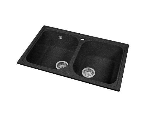 Кухонная мойка AquaGranitEx черный M-15(308)